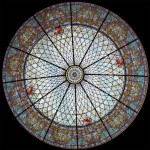 Stained glass dome.