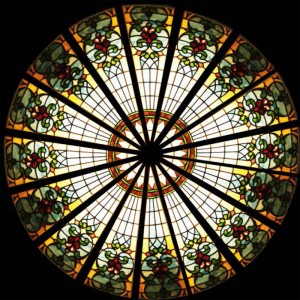 This colorful stained glass dome design can be created in any size imaginable.