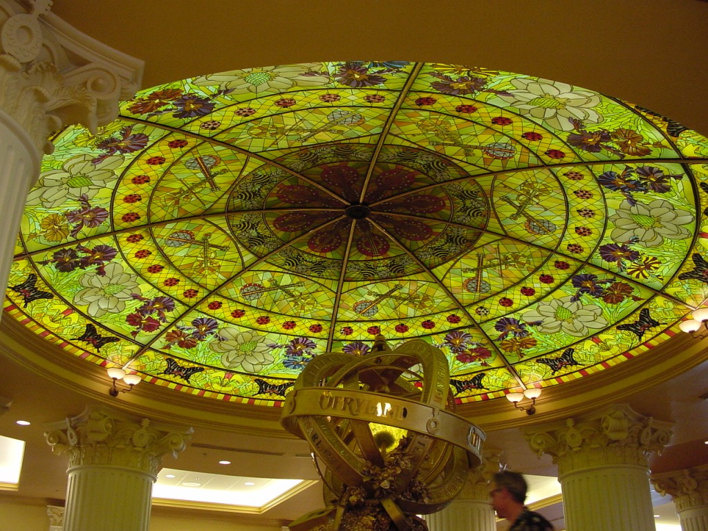 Stained glass dome for hotel