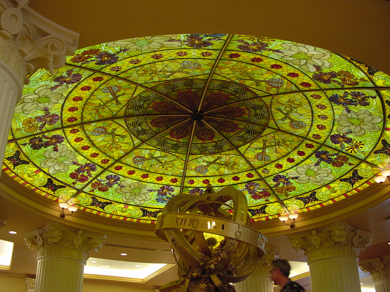 Stained glass dome for hotel
